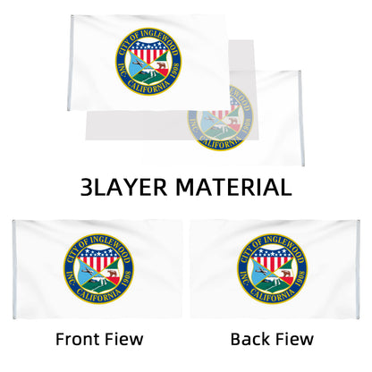 City of Inglewood (California, USA) Flag: 3x5ft Man Cave American California Multi-Fusion Style Decor Banner