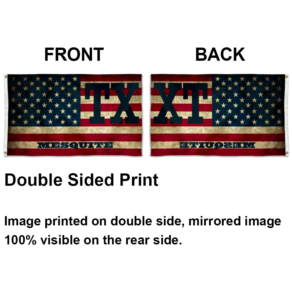 City of Mesquite (Texas, USA) Flag: 3x5ft Man Cave American Texas Retro State Flag Style Decor Banner