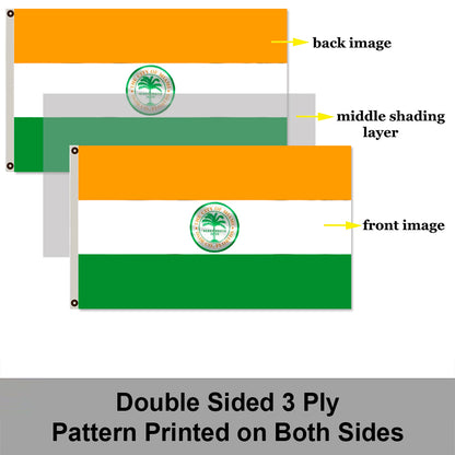 City of Miami (Florida, USA) Flag: 3x5ft Man Cave American Florida Coconut Breeze Coastal Style Decor Banner