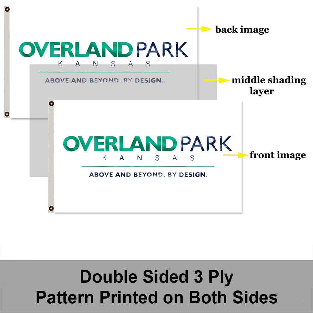 City of Overland Park (Kansas, USA) Flag: 3x5ft Man Cave American Kansas Modern Design Style Decor Banner
