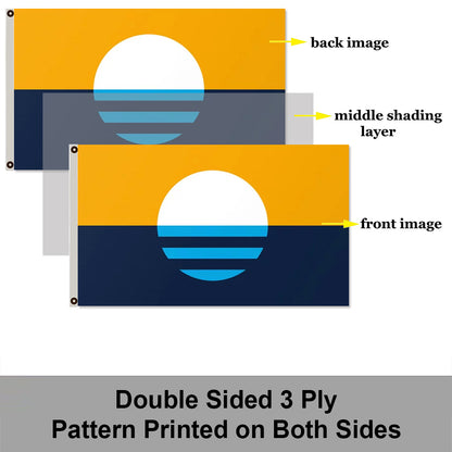 The People's Flag of Milwaukee (Wisconsin, USA): 3x5ft Man Cave American Wisconsin Lake City Rebirth Style Decor Banner