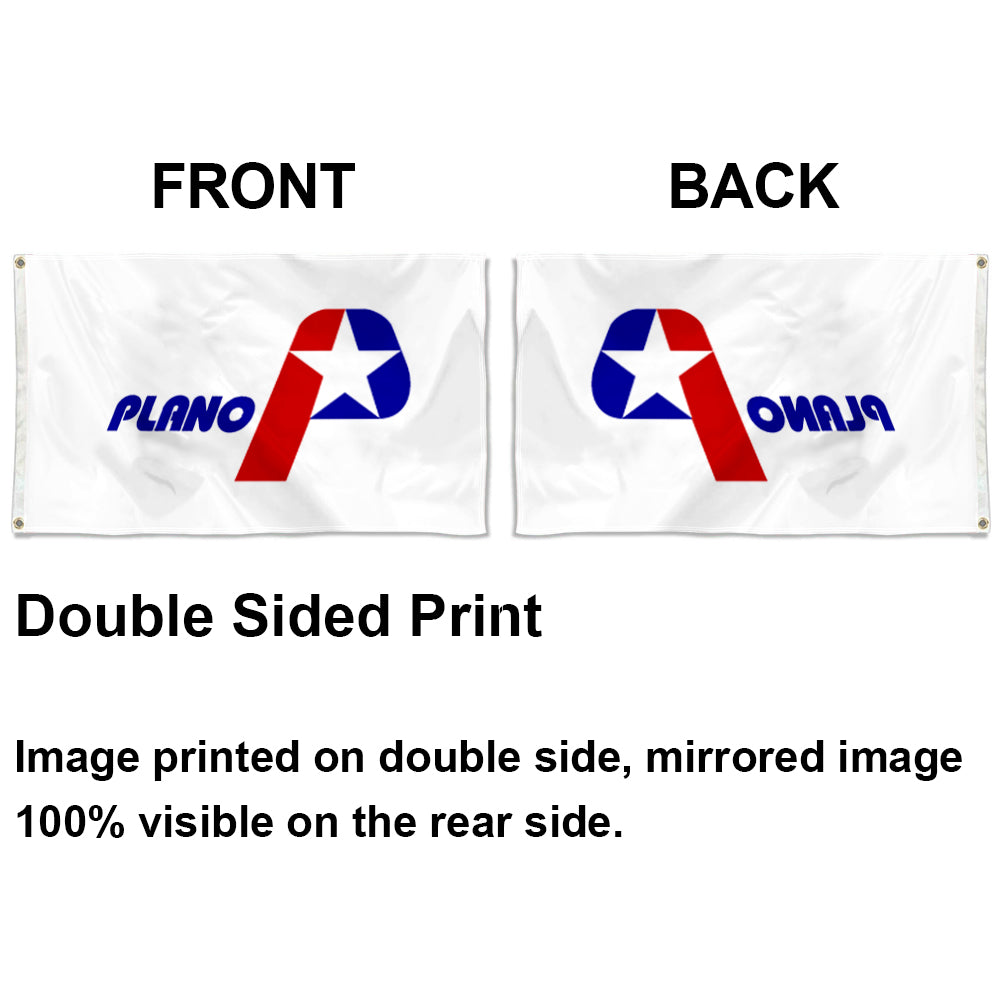 City of Plano (Texas, USA) Flag: 3x5ft Man Cave American Texas Modern Star-Mark Style Decor Banner
