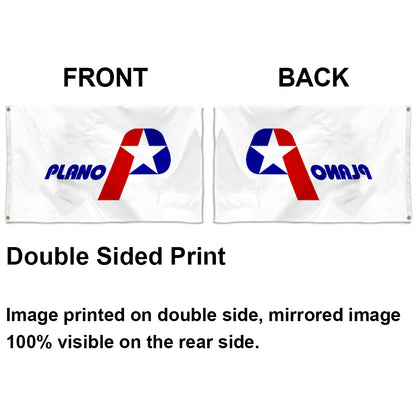 City of Plano (Texas, USA) Flag: 3x5ft Man Cave American Texas Modern Star-Mark Style Decor Banner
