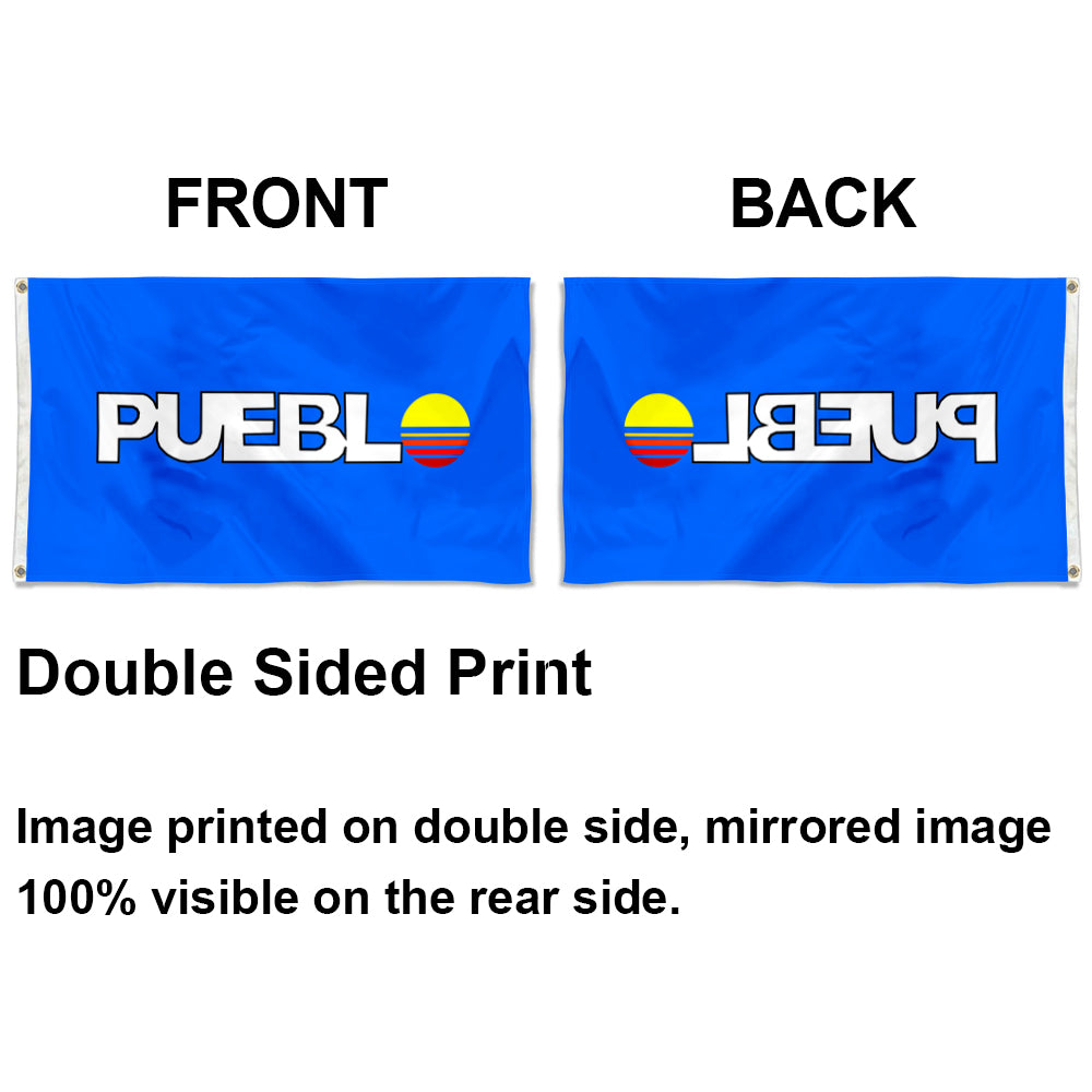 City of Pueblo (Colorado, USA) Flag: 3x5ft Man Cave American Colorado Modern Sunshine Style Decor Banner