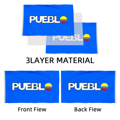 City of Pueblo (Colorado, USA) Flag: 3x5ft Man Cave American Colorado Modern Sunshine Style Decor Banner
