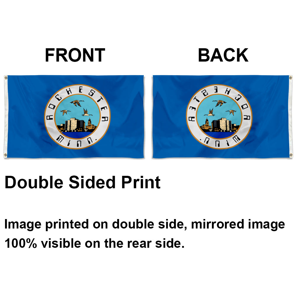 City of Rochester (Minnesota, USA) Flag: 3x5ft Man Cave American Minnesota Urban-Nature Style Decor Banner