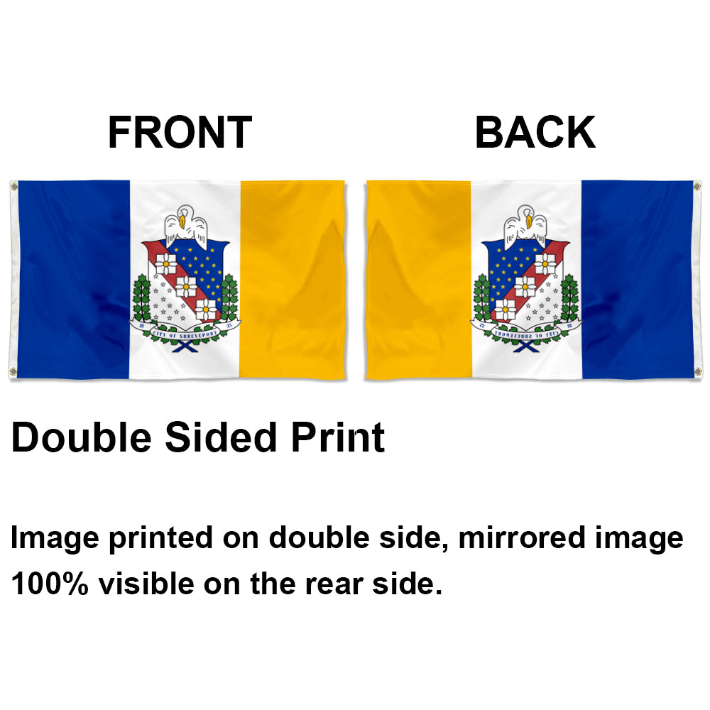 City of Shreveport (Louisiana, USA) Flag: 3x5ft Man Cave American Louisiana Historical Heraldic Style Decor Banner
