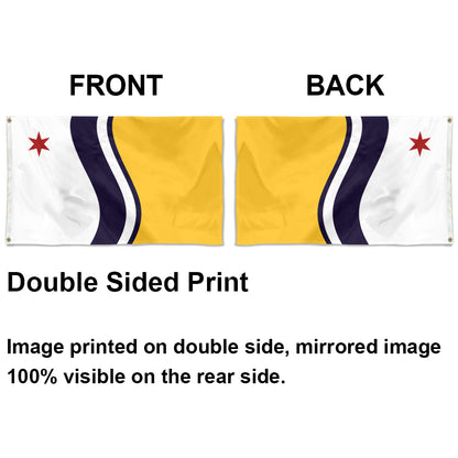 City of South Bend (Indiana, USA) Flag: 3x5ft Man Cave American Indiana Dynamic Regional Style Decor Banner