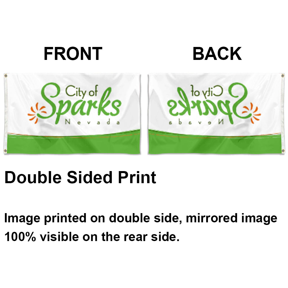 City of Sparks (Nevada, USA) Flag: 3x5ft Man Cave American Nevada Fresh Vitality Style Decor Banner