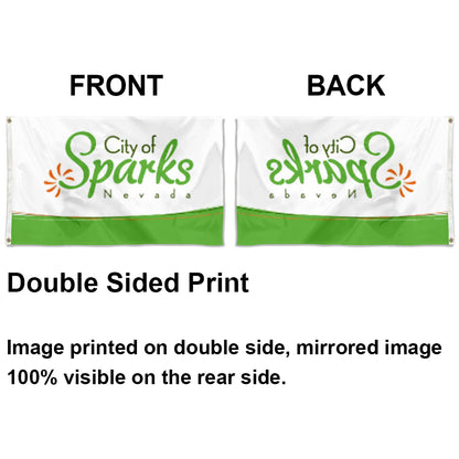 City of Sparks (Nevada, USA) Flag: 3x5ft Man Cave American Nevada Fresh Vitality Style Decor Banner
