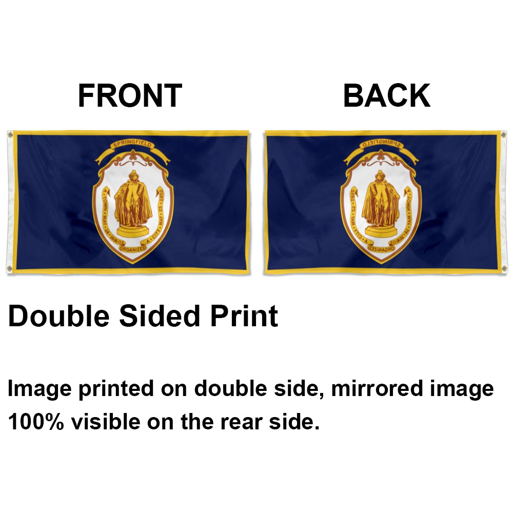 City of Springfield flag, Massachusetts flags 3x5ft banner man cave