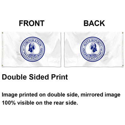 City of Yonkers (New York, USA) Flag: 3x5ft Man Cave American Eastern Retro Style Decor Banner