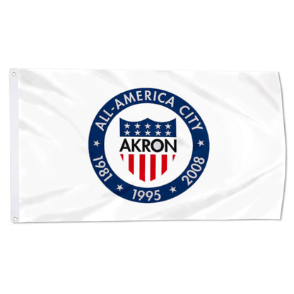 City of Akron flag, Ohio flags 3x5ft banner man cave