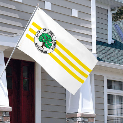 City of Ann Arbor flag, Michigan flags 3x5ft banner man cave