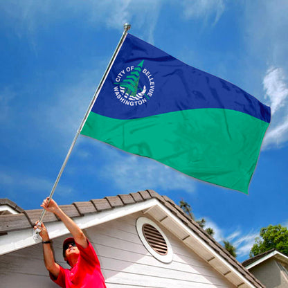 City of Bellevue flag, Washington flags 3x5ft banner man cave