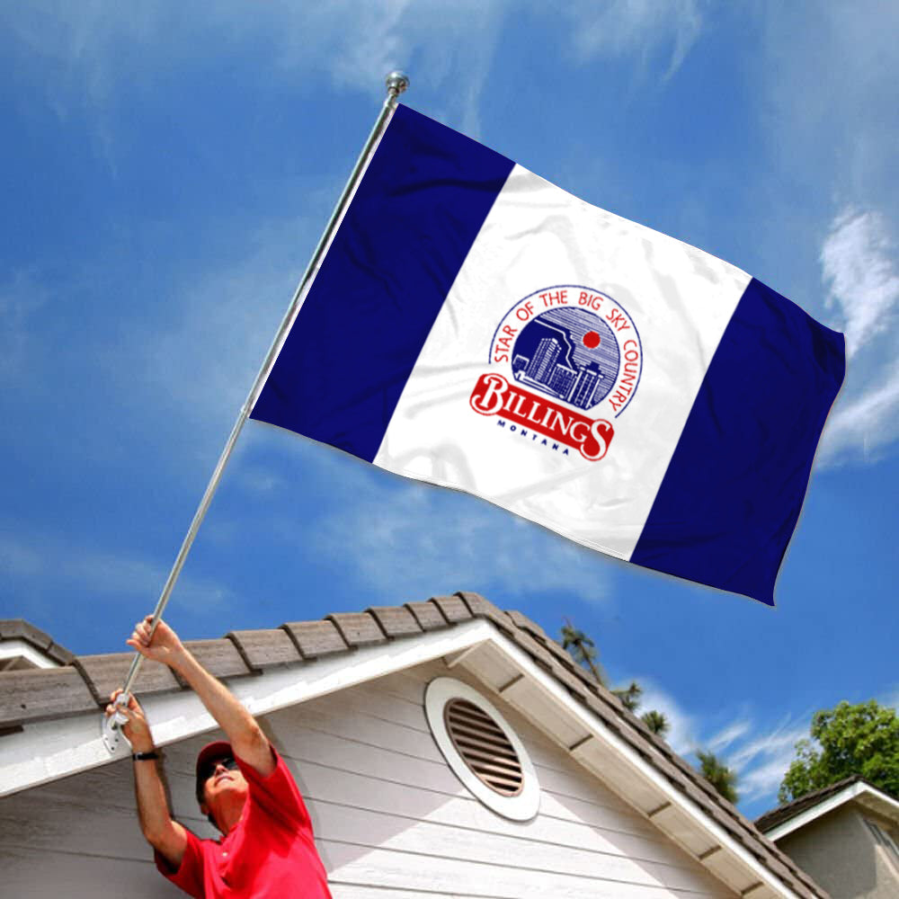 City of Billings flag, Montana flags 3x5ft banner man cave