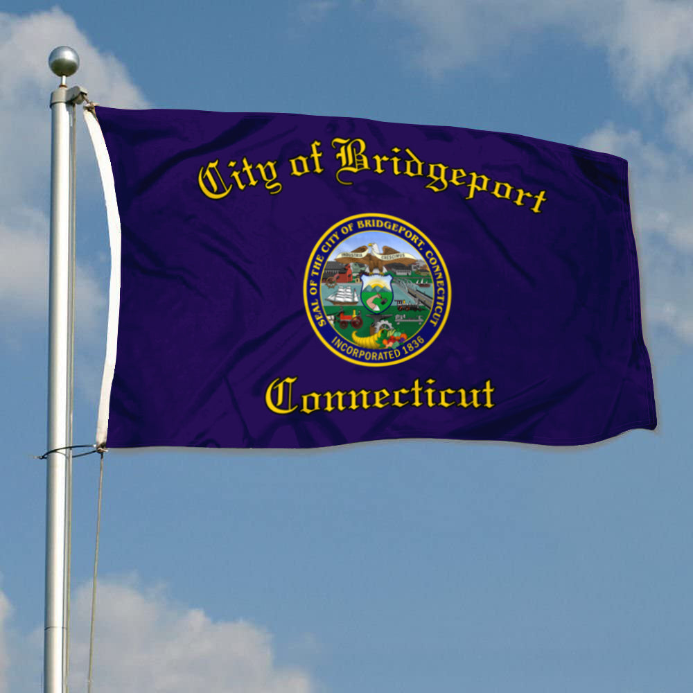 City of Bridgeport flag, Connecticut flags 3x5ft banner man cave