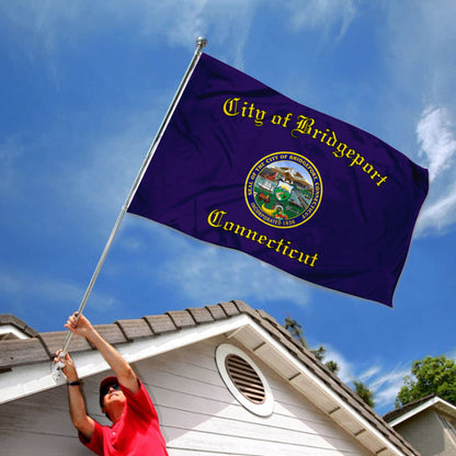 City of Bridgeport flag, Connecticut flags 3x5ft banner man cave