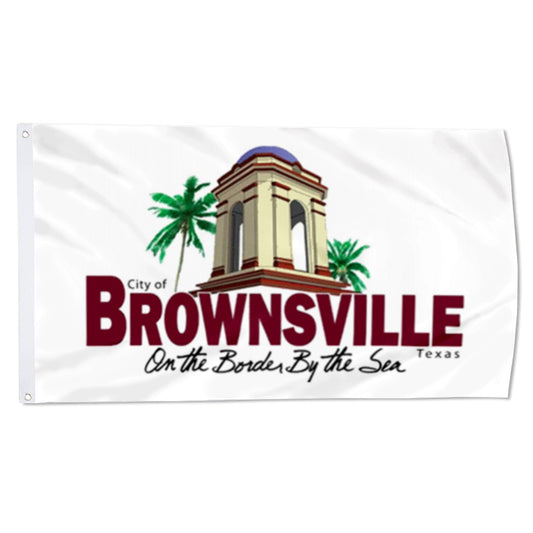 City of Brownsville flag, Texas flags 3x5ft banner man cave