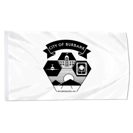City of Burbank flag, California flags 3x5ft banner man cave