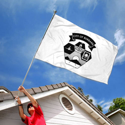 City of Burbank flag, California flags 3x5ft banner man cave