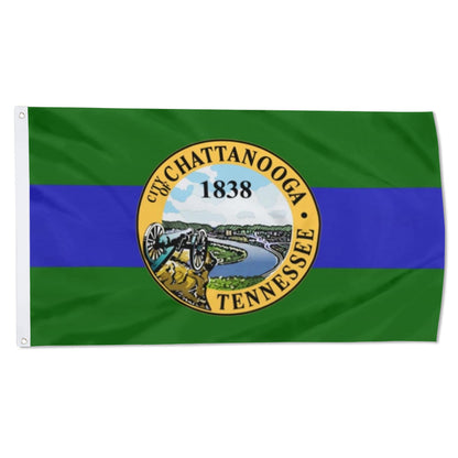 City of Chattanooga (Tennessee, USA) Flag: 3x5ft Man Cave American Tennessee Historical Landscape Style Decor Banner