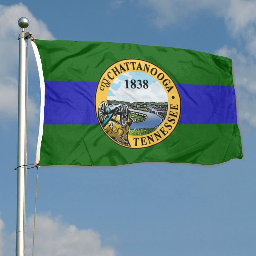 City of Chattanooga (Tennessee, USA) Flag: 3x5ft Man Cave American Tennessee Historical Landscape Style Decor Banner