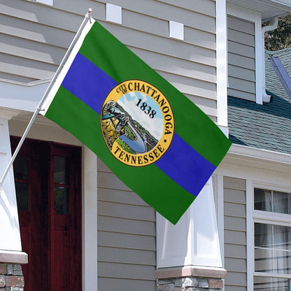 City of Chattanooga (Tennessee, USA) Flag: 3x5ft Man Cave American Tennessee Historical Landscape Style Decor Banner