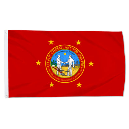 City of Chesapeake (Virginia, USA) Flag: 3x5ft Man Cave American Virginia Collaborative City Style Decor Banner