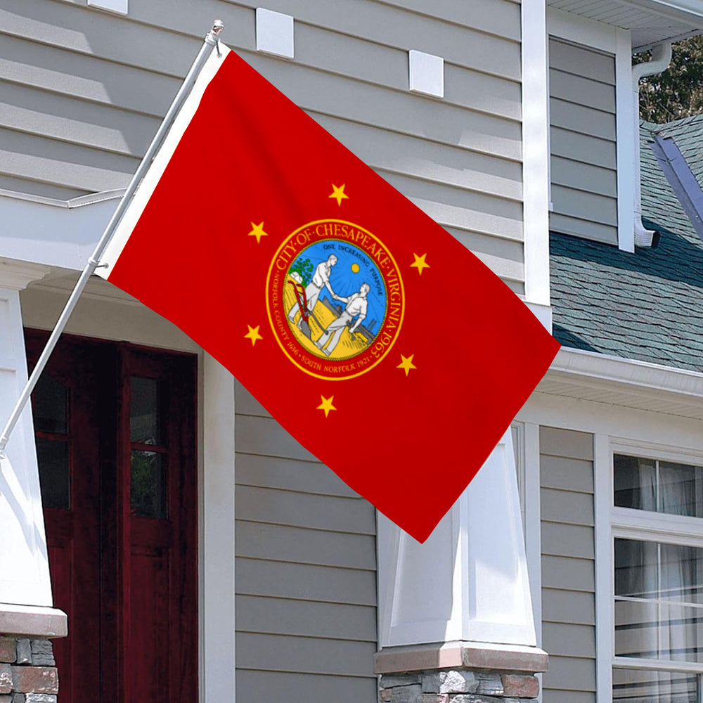 City of Chesapeake (Virginia, USA) Flag: 3x5ft Man Cave American Virginia Collaborative City Style Decor Banner