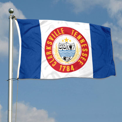 City of Clarksville (Tennessee, USA) Flag: 3x5ft Man Cave American Tennessee Historical Emblem Style Decor Banner