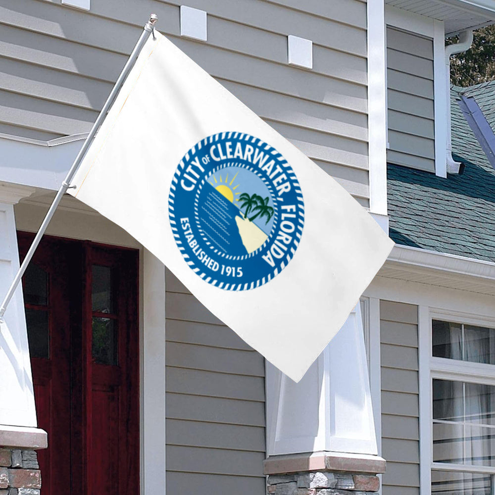 City of Clearwater (Florida, USA) Flag: 3x5ft Man Cave American Florida Coastal Resort Style Decor Banner