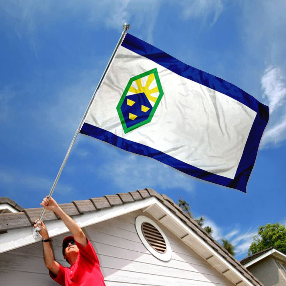 City of Colorado Springs (Colorado, USA) Flag: 3x5ft Man Cave American Colorado City Logo Style Decor Banner