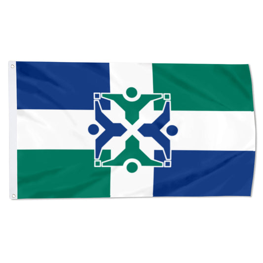 City of Columbia (Missouri, USA) Flag: 3x5ft Man Cave American Missouri Collaborative Geometric Style Decor Banner