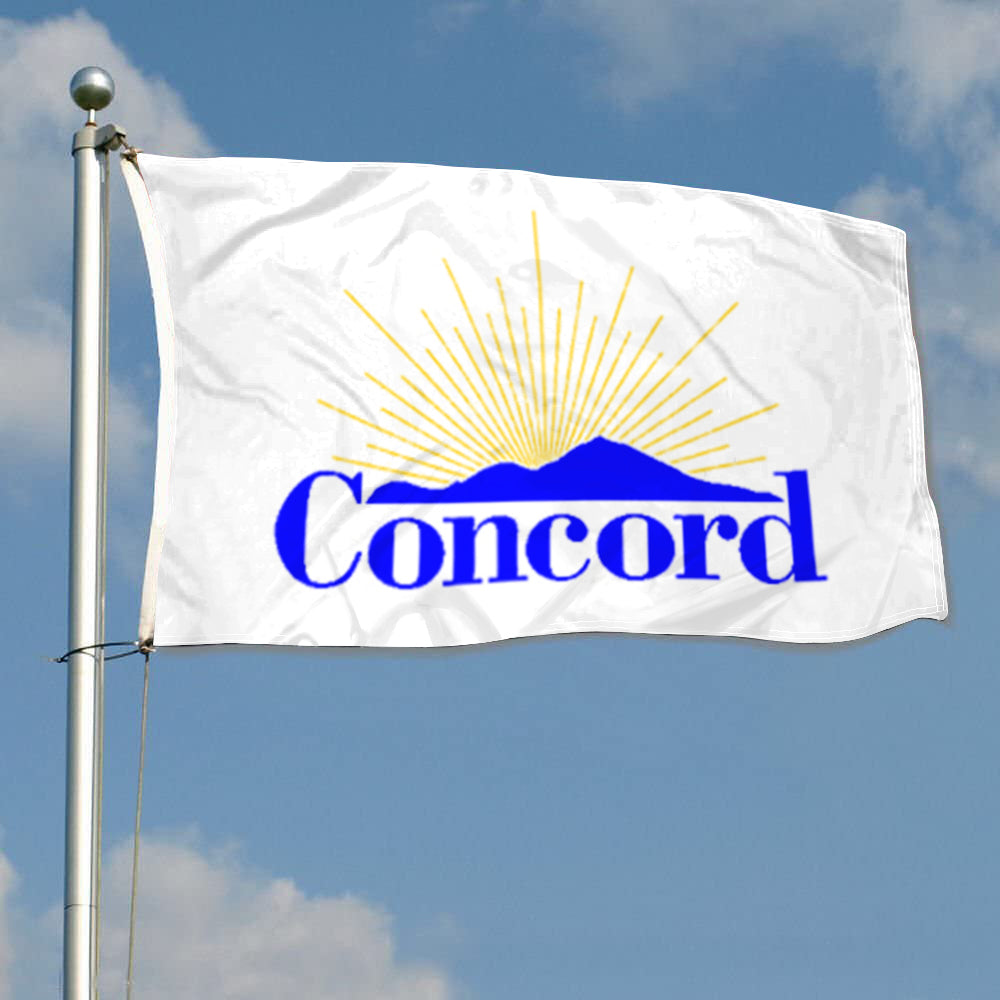 City of Concord (California, USA) Flag: 3x5ft Man Cave American California Sun & Mountain View Style Decor Banner