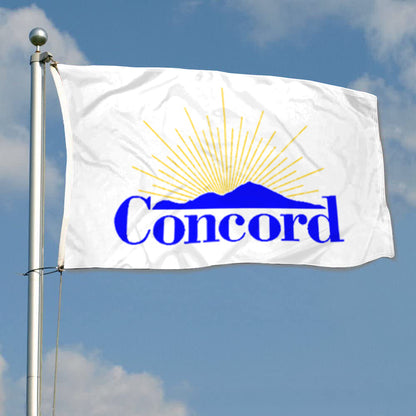 City of Concord (California, USA) Flag: 3x5ft Man Cave American California Sun & Mountain View Style Decor Banner