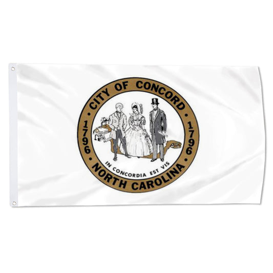 City of Concord (North Carolina, USA) Flag: 3x5ft Man Cave American North Carolina Historical Unity Style Decor Banner