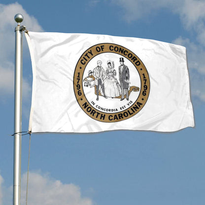City of Concord (North Carolina, USA) Flag: 3x5ft Man Cave American North Carolina Historical Unity Style Decor Banner