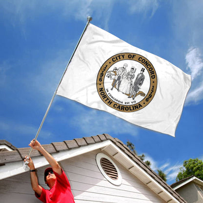 City of Concord (North Carolina, USA) Flag: 3x5ft Man Cave American North Carolina Historical Unity Style Decor Banner