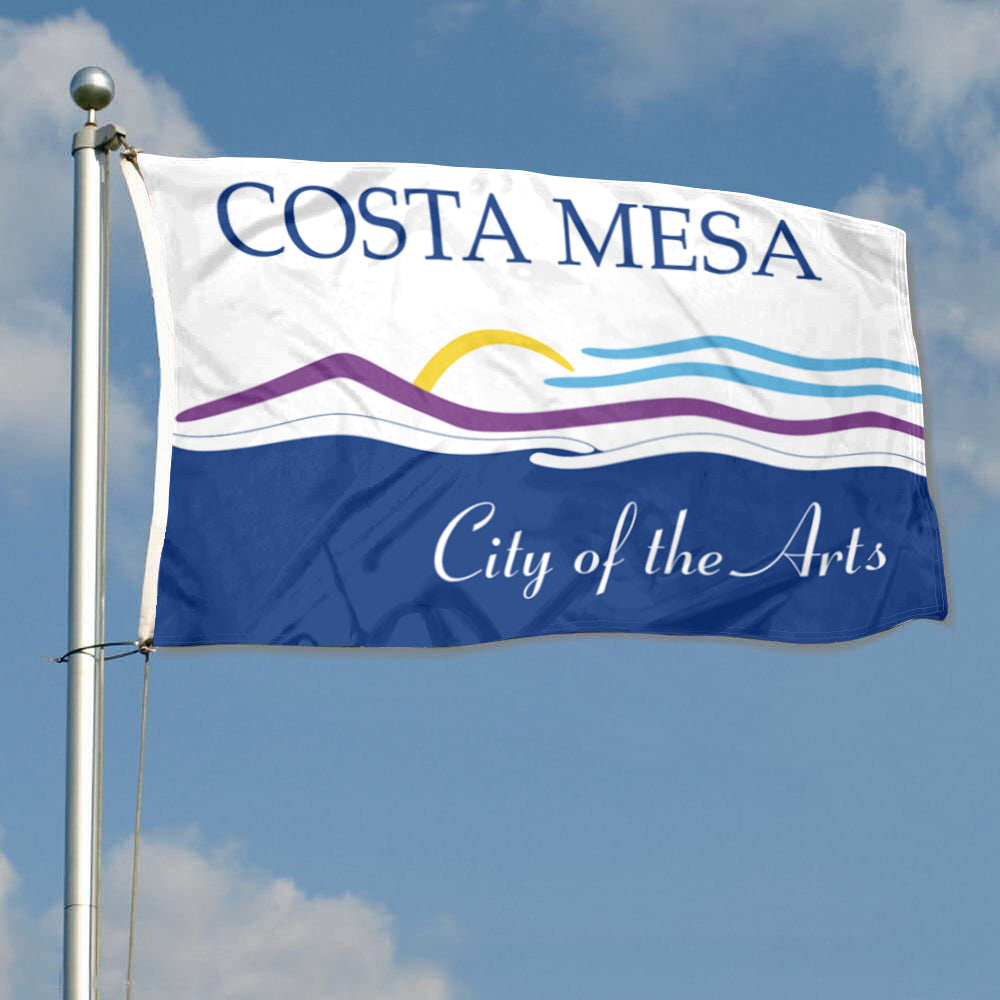 City of Costa Mesa (California, USA) Flag: 3x5ft Man Cave American California Arts & Coastal Style Decor Banner