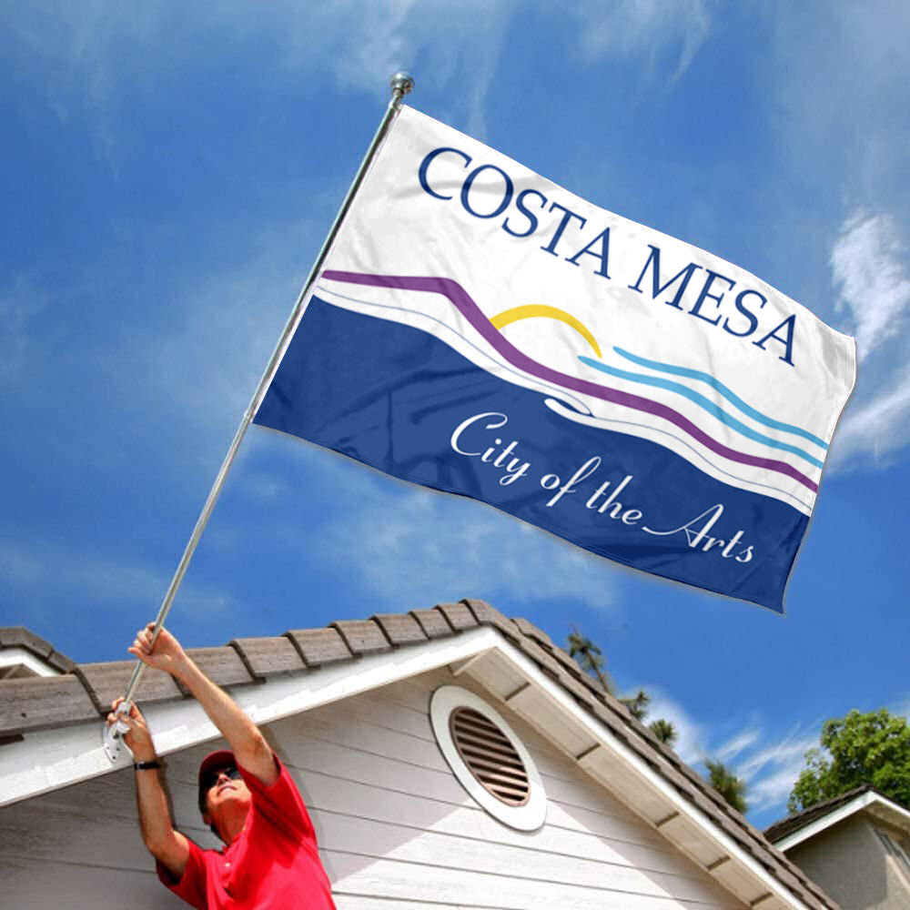City of Costa Mesa (California, USA) Flag: 3x5ft Man Cave American California Arts & Coastal Style Decor Banner