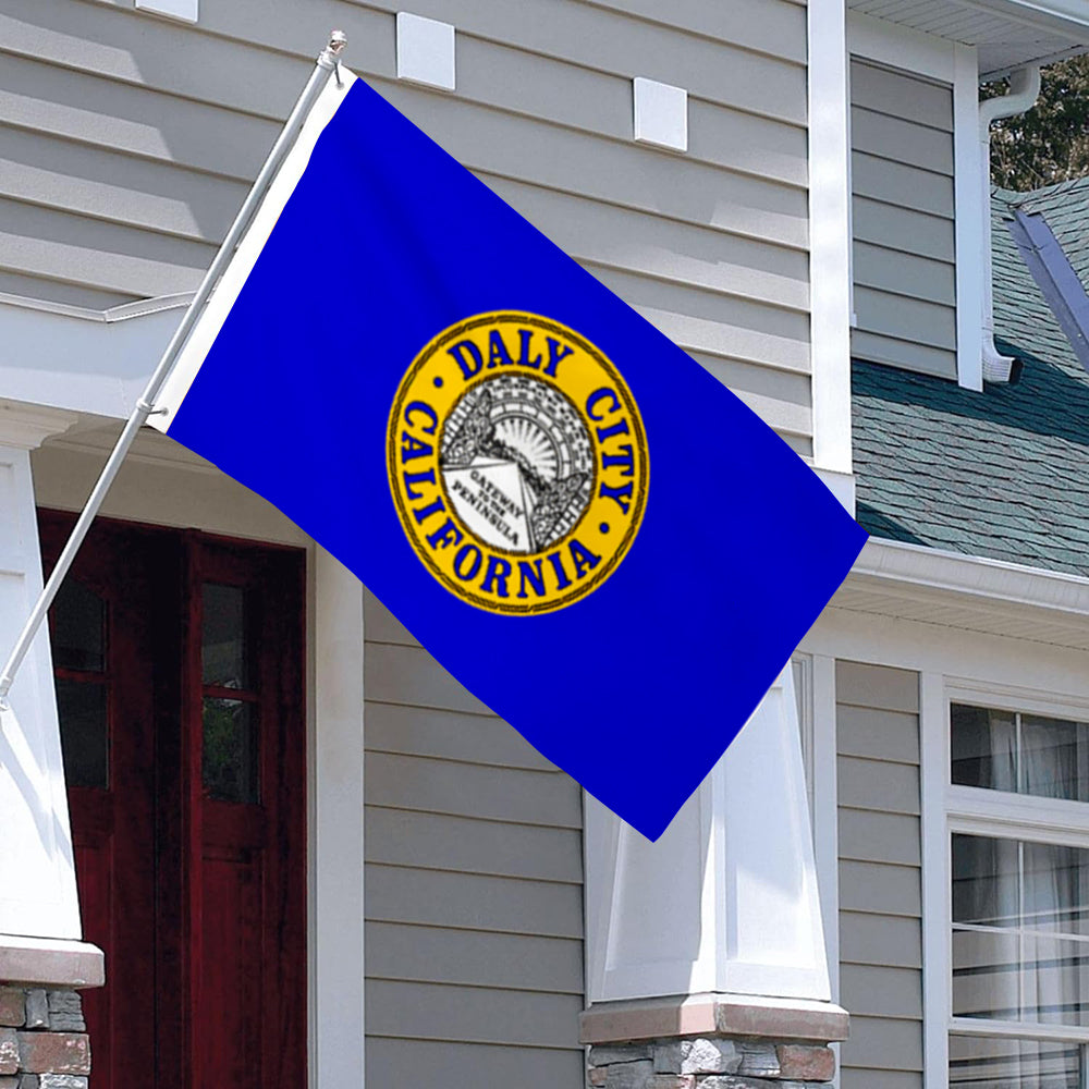 City of Daly City (California, USA) Flag: 3x5ft Man Cave American California Peninsula Gateway Style Decor Banner