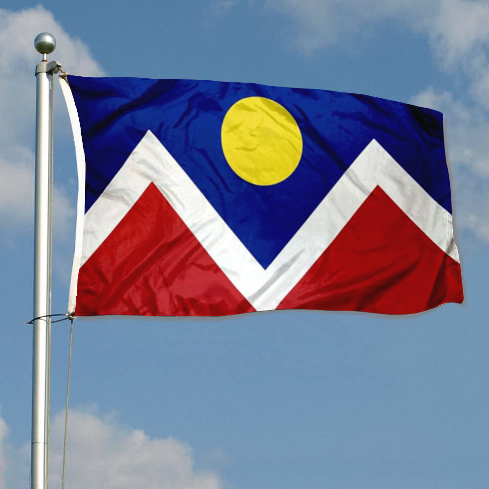 City of Denver (Colorado, USA) Flag: 3x5ft Man Cave American Colorado City Logo Style Decor Banner