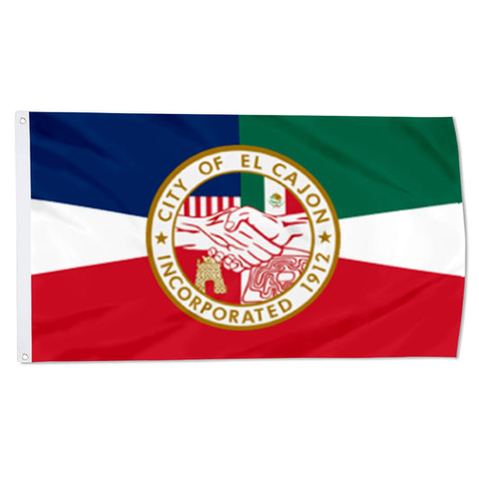 City of El Cajon (California, USA) Flag: 3x5ft Man Cave American California Multicultural Integration Style Decor Banner