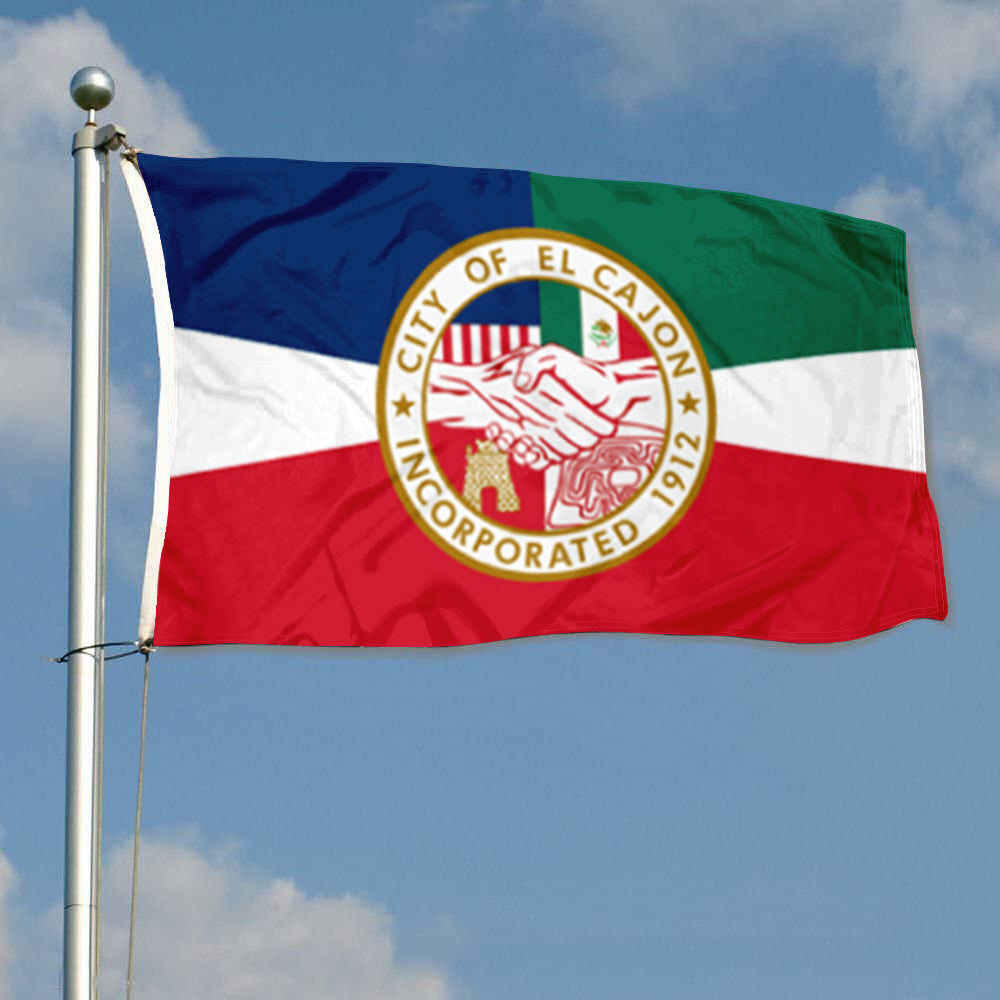 City of El Cajon (California, USA) Flag: 3x5ft Man Cave American California Multicultural Integration Style Decor Banner