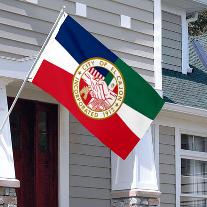 City of El Cajon (California, USA) Flag: 3x5ft Man Cave American California Multicultural Integration Style Decor Banner