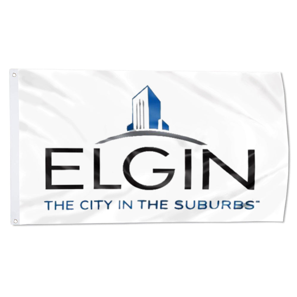 City of Elgin (Illinois, USA) Flag: 3x5ft Man Cave American Illinois Suburban Urban Style Decor Banner