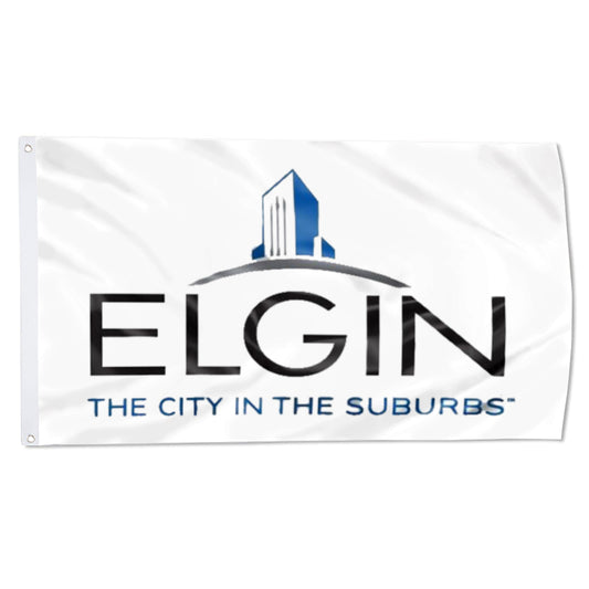 City of Elgin (Illinois, USA) Flag: 3x5ft Man Cave American Illinois Suburban Urban Style Decor Banner