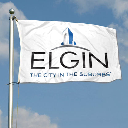 City of Elgin (Illinois, USA) Flag: 3x5ft Man Cave American Illinois Suburban Urban Style Decor Banner