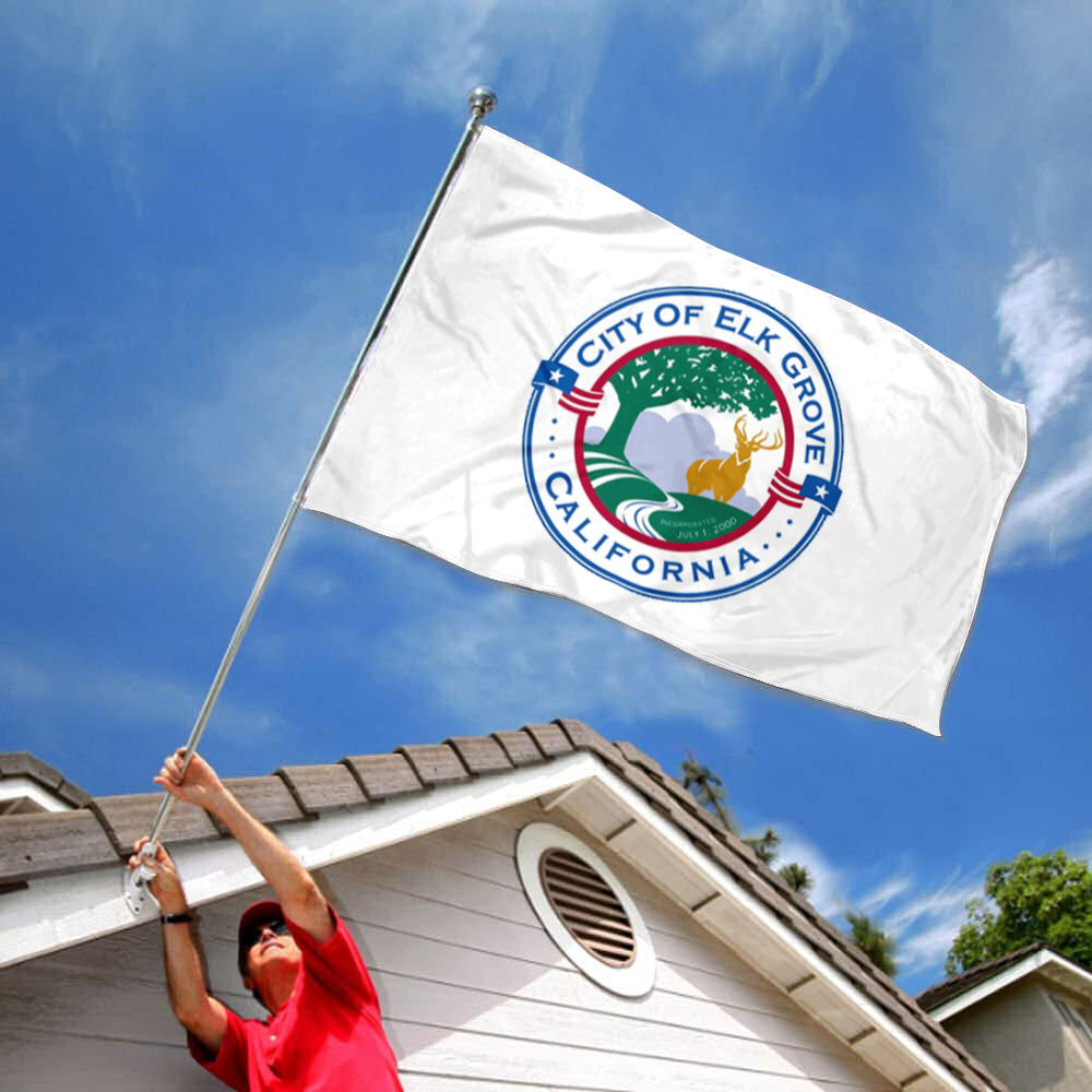 City of Elk Grove (California, USA) Flag: 3x5ft Man Cave American California Natural Pastoral Style Decor Banner